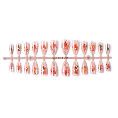 Herbst-Themen Press-On Nagelkunst Set Brehn