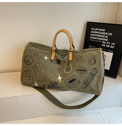 Fun gemusterte Wochenend-Duffle-Tasche Brehn