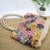 Handtasche mit Bunten Blumenapplikationen Brehn