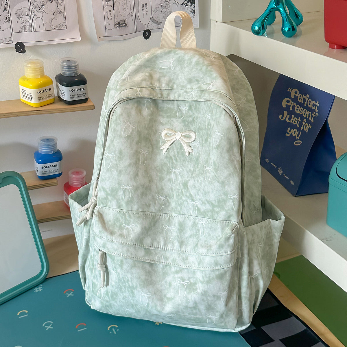 Verspielt gestickter Rucksack Brehn