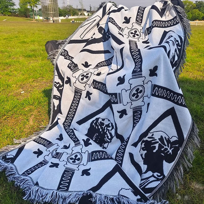 Stylische geometrische Druck-Wurfdecke