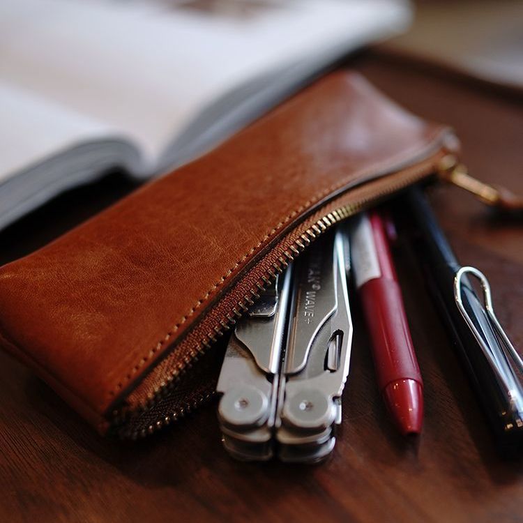 Premium Leder Bleistift etui Brehn