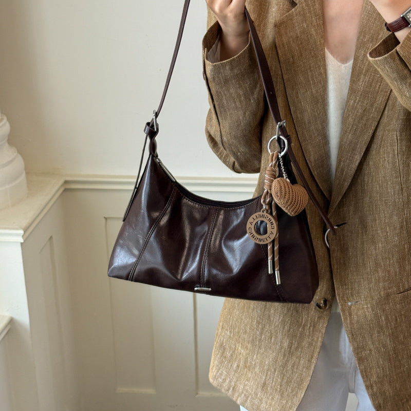 Luxuriöse weiche Leder Schultertasche Brehn