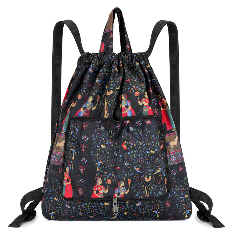 Leichter Blumen-Schnür-Rucksack Brehn