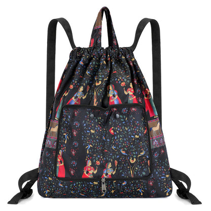 Leichter Blumen-Schnür-Rucksack Brehn