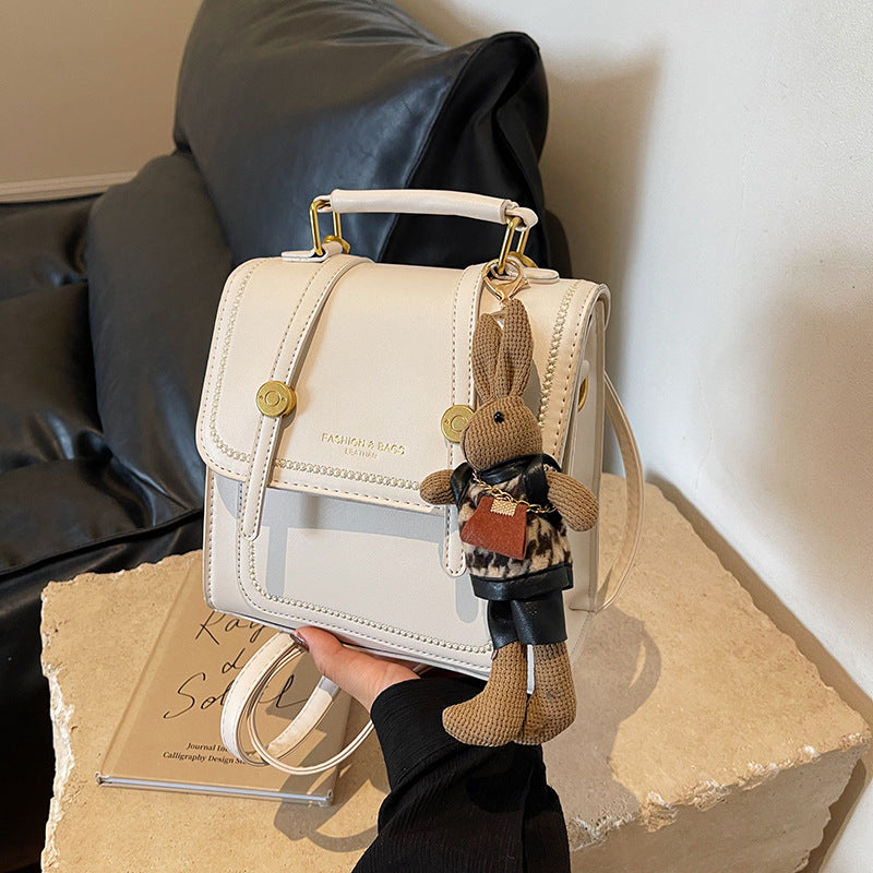 Vintage-inspirierte strukturierte Satchel-Tasche Brehn