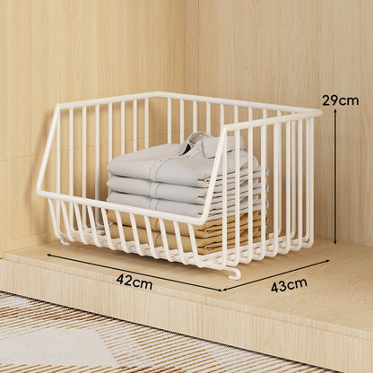 Drei-Tier Stapelbarer Draht Kleiderschrank Korb Organizer