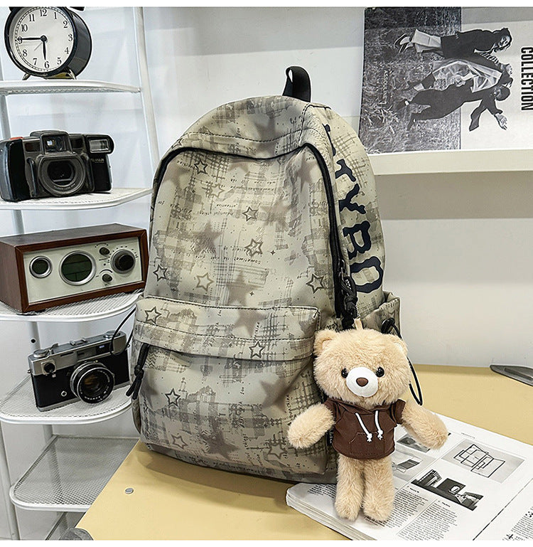 Lässiger gemusterter Schulrucksack