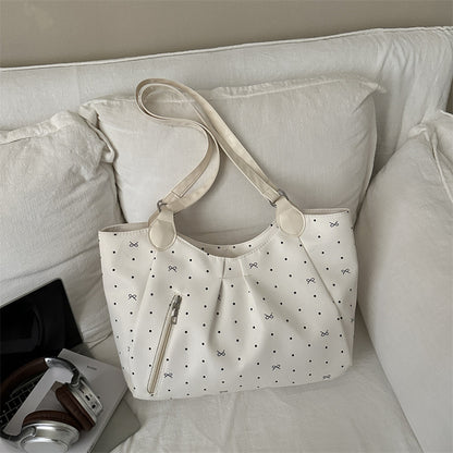 Stilvolle Polka Dot Schulter Tragetasche