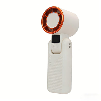 Damen Tragbarer Mini-Handventilator mit USB-Ladefunktion und digitaler Anzeige Brehn