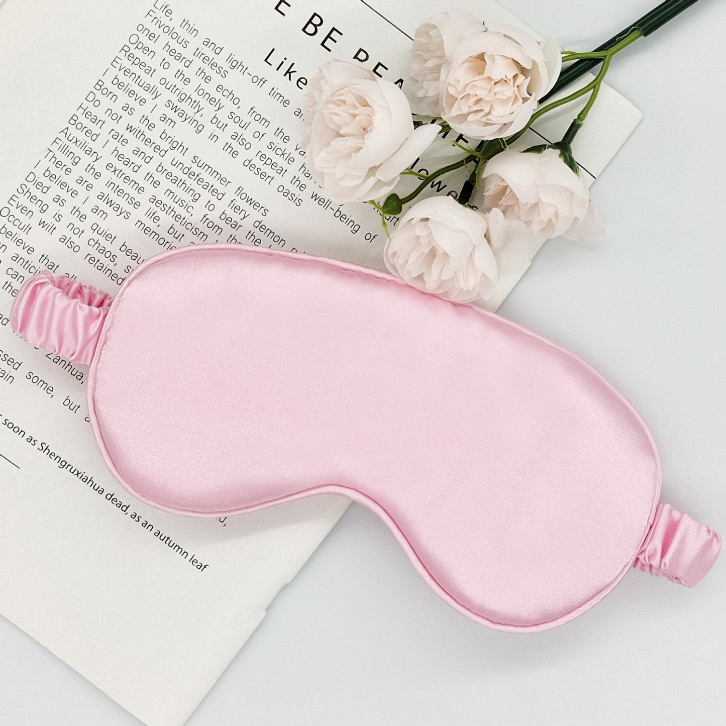 Damen nan seidenweiche Schlafmaske mit extra Polsterung und elastischem Satinband Brehn