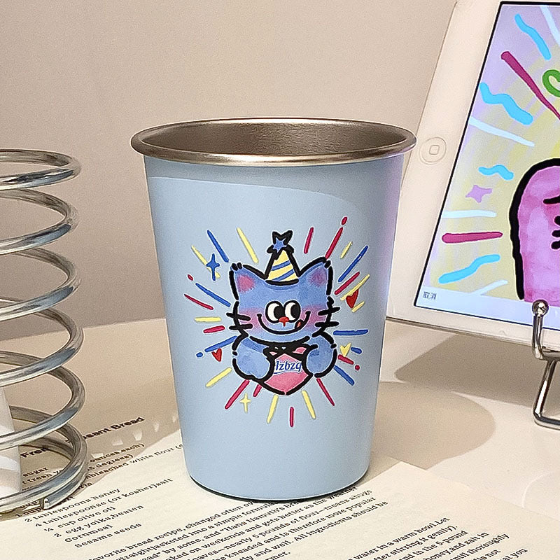 Trinkbecher mit Fröhlichem Katzenmotiv Brehn