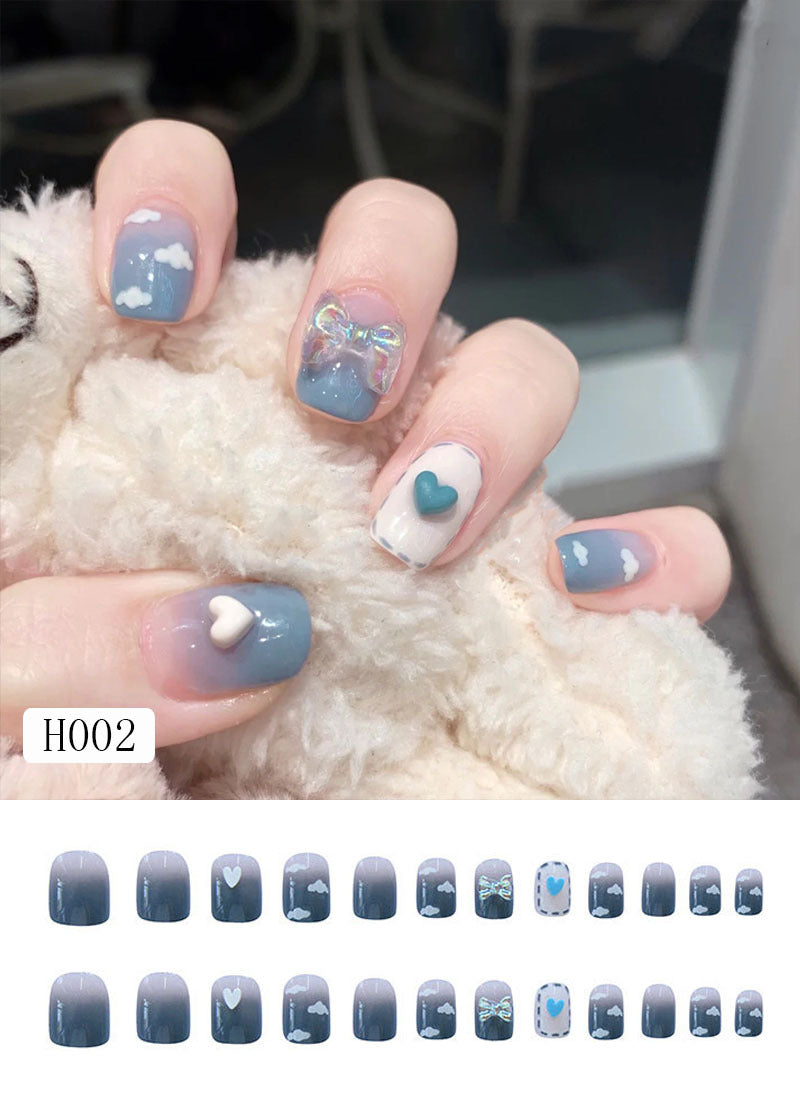 Künstliche Nagelspitzen mit Schleifen-Design Brehn