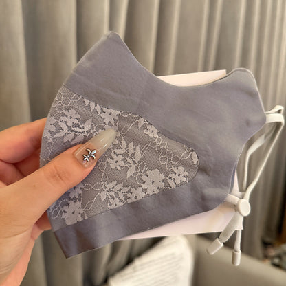 Lace-Panel Atmungsaktive Wiederverwendbare Gesichtsmaske mit Verstellbaren Ohrenschlaufen Brehn