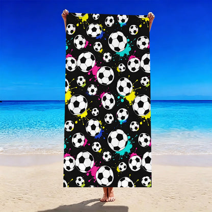 Fußball-Motiv Strandtuch Brehn