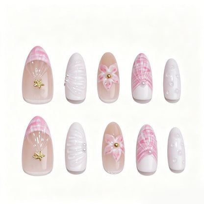 Dekoratives Floral Press-On Nagelkunstset