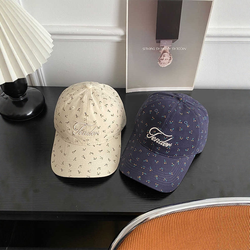 Damen Trendy Floral Print Baseball Cap Brehn