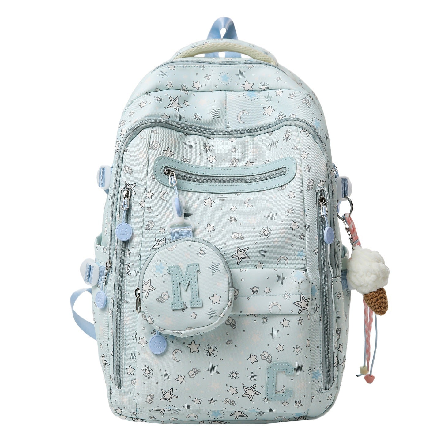 Verspielt Stern-Print Schulrucksack
