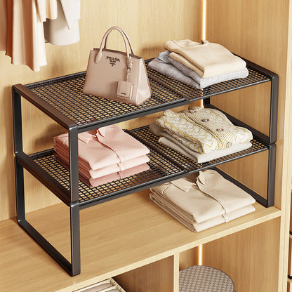 Verstellbarer Metall Kleiderschrank Regal Hebeorganisator