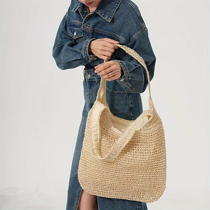 Bequeme Naturfaser Schultertasche Brehn