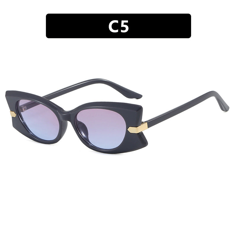 Damen Cat-Eye Sonnenbrille mit stilvollem Einsatz aus Metall und UV-Schutz Brehn