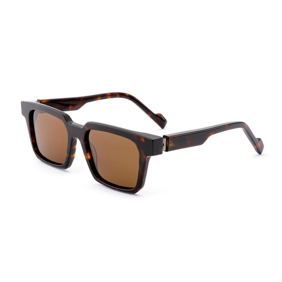 Damen Sonnenbrille im modernen, kantigen Design mit bräunlichen Gläsern Brehn