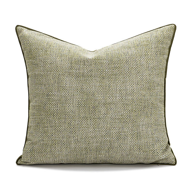 Quadratischer Kissenbezug mit abstraktem Hahnentritt‑Jacquard und feiner Leinenmischung Brehn