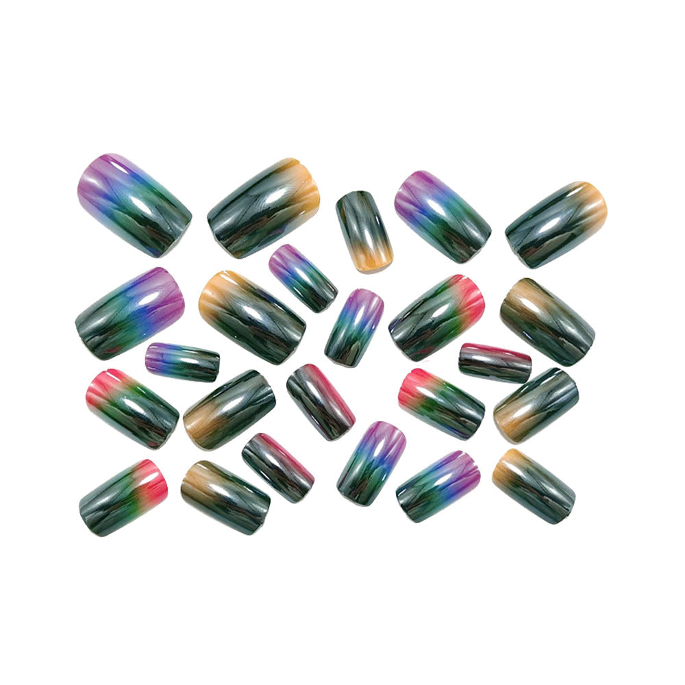 Spektakuläre Kunstnägel Im Regenbogen-Design Brehn