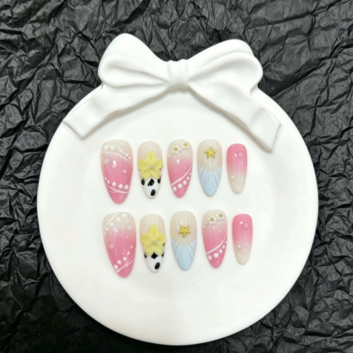 Künstlerisches Mode Press-On Nail Art Set