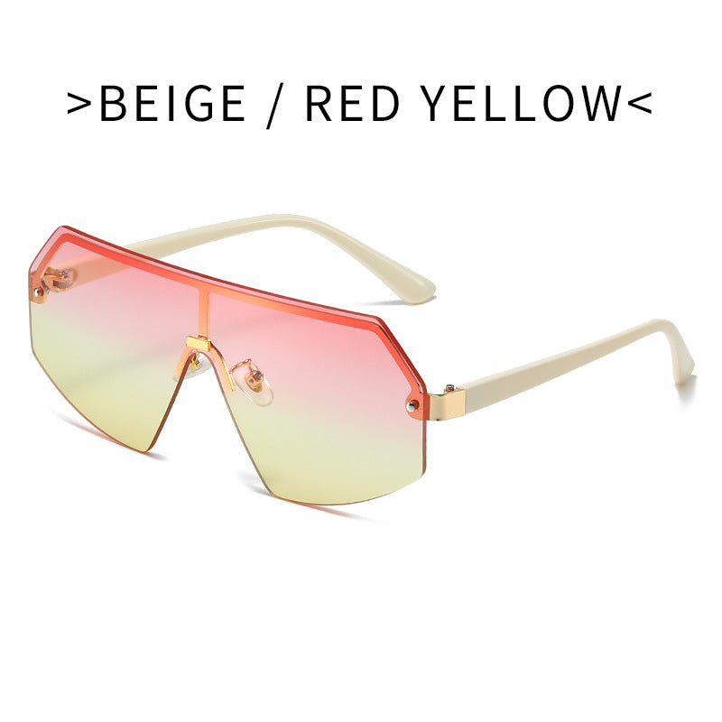 Damen futuristische Oversized-Sonnenbrille mit innovativem Rahmen Brehn