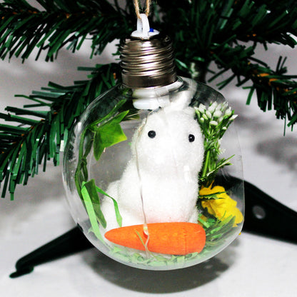 Festliche Weihnachtsdekoration mit Hasenfigur Brehn