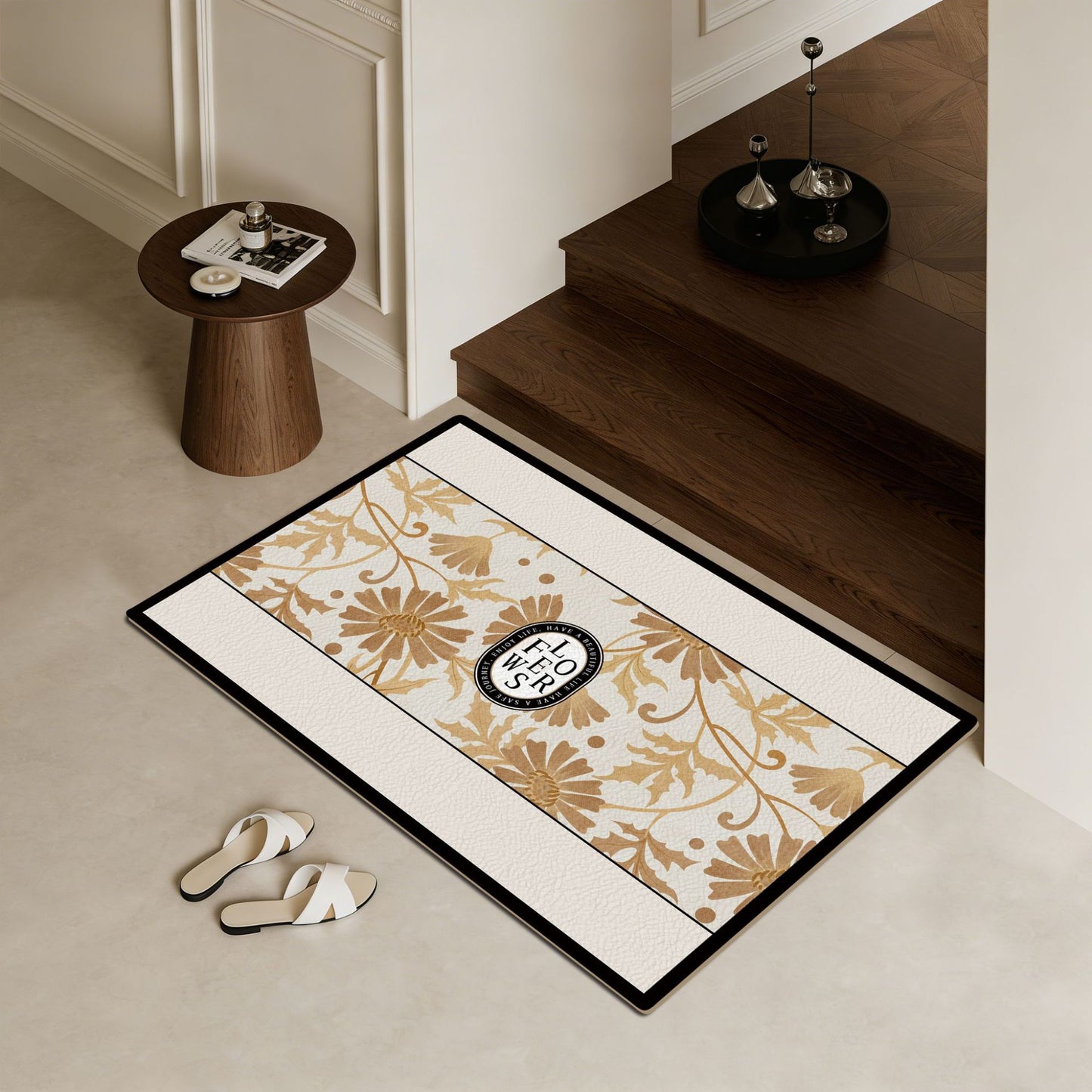 Modern Geometric Badematte Brehn