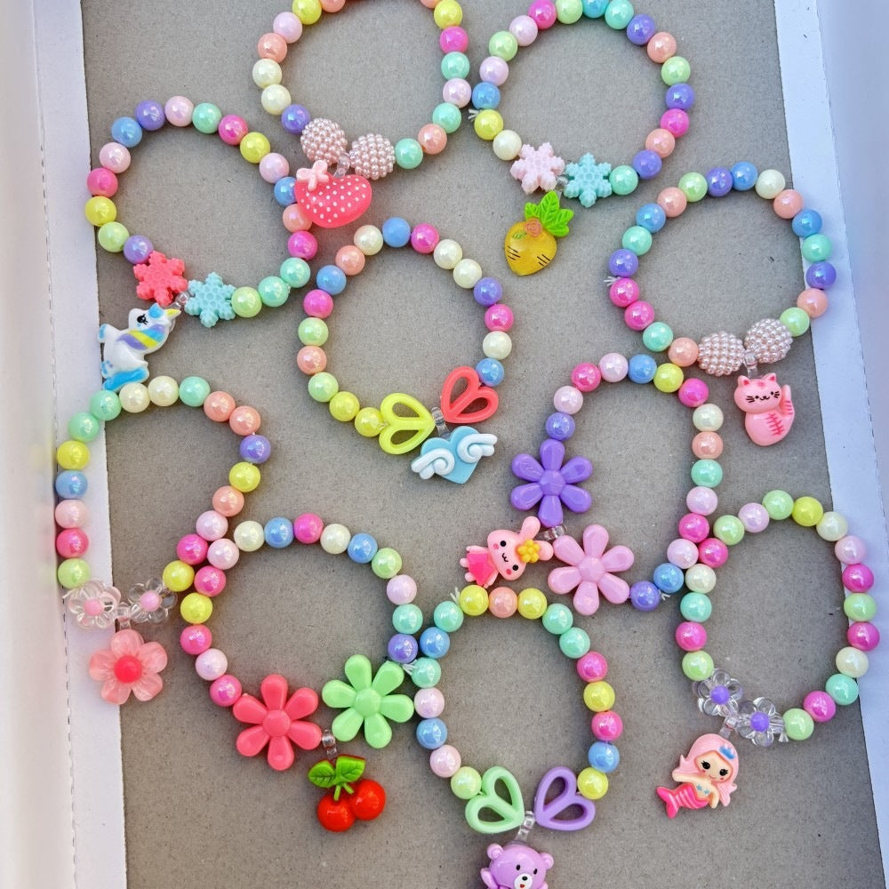 Buntes Armband mit Blumenanhängern Brehn