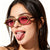 Damen modische Sonnenbrille mit floralem Kristallrahmen Brehn