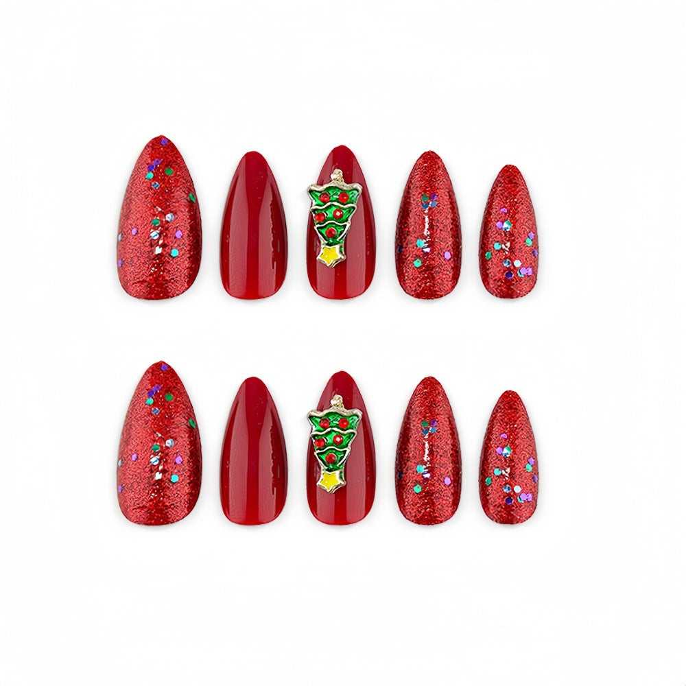 Kunstnägel mit Festlichem Weihnachtsmotiv Brehn
