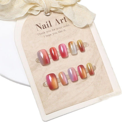 Ombre Gradient Press-On Nail Art Set Brehn