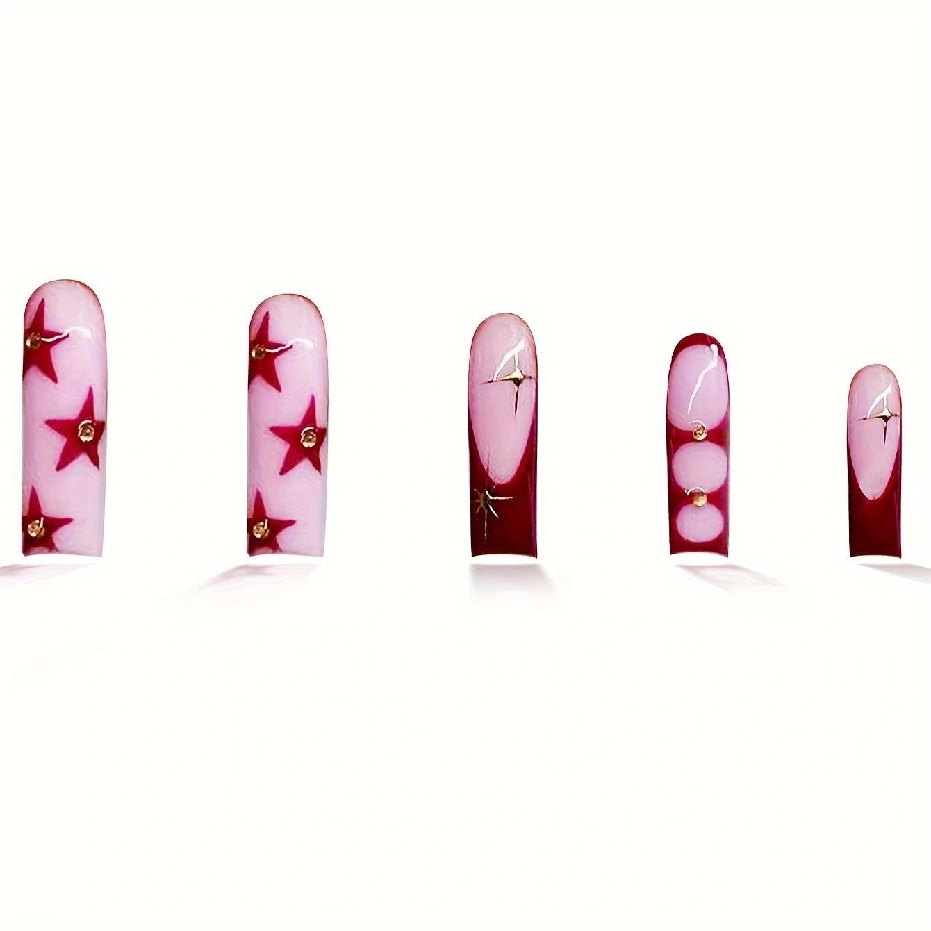Star-Accent Press-On Nagelkunst Brehn
