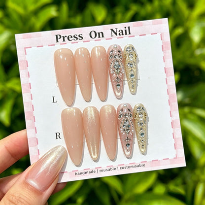 Anpassbare Ombre Press-On Nägel