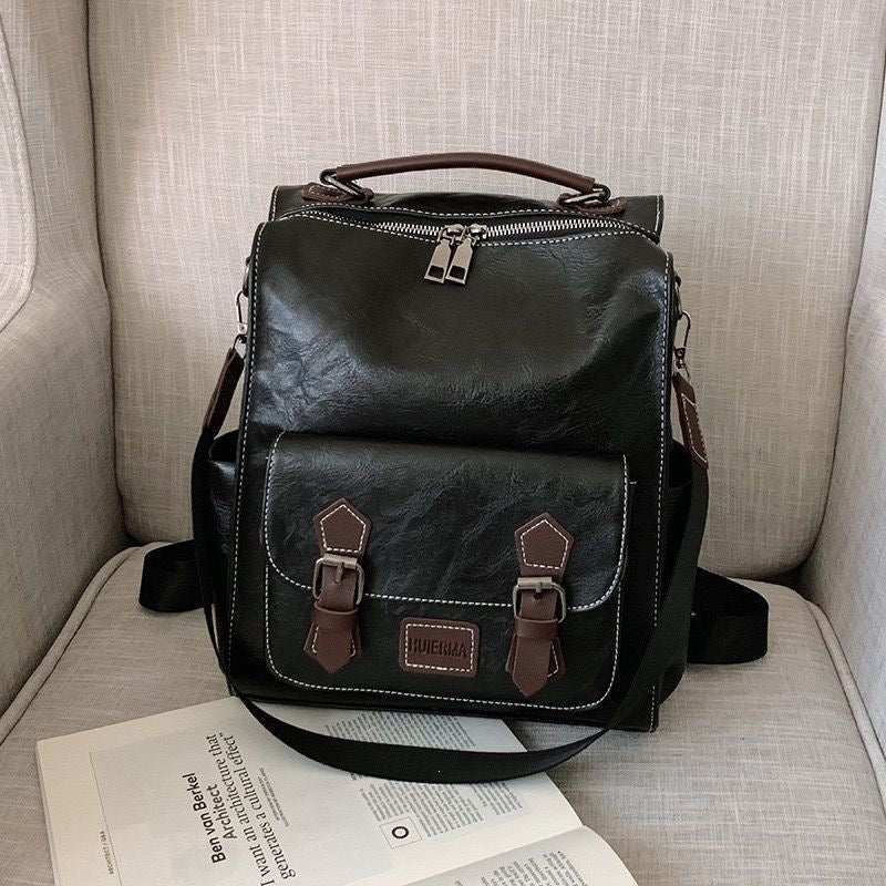 Multifunktionaler Leder-Rucksack Brehn