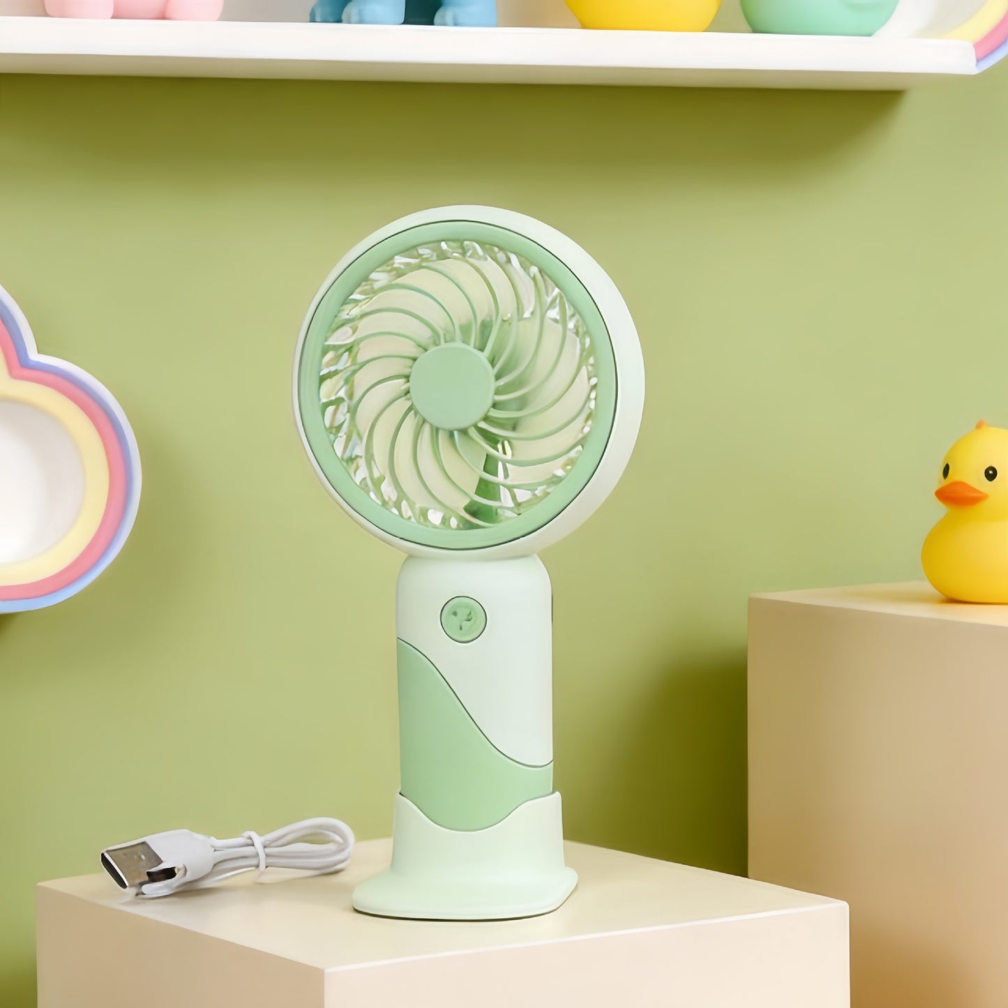 Damen tragbarer USB Mini-Handventilator mit flexiblem Neigungsmechanismus Brehn