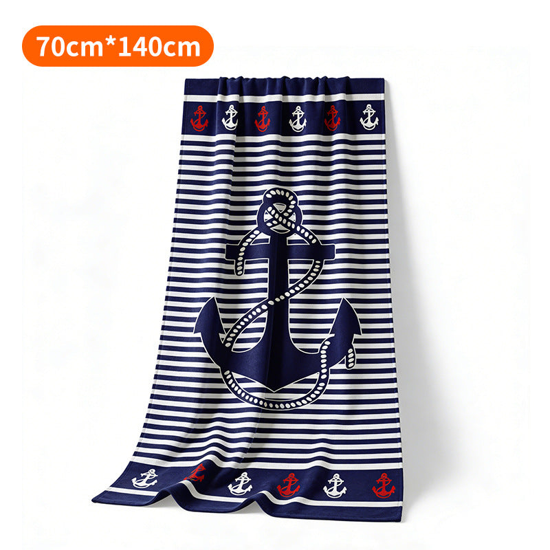 Strandtuch mit maritimem Ankerdesign Brehn