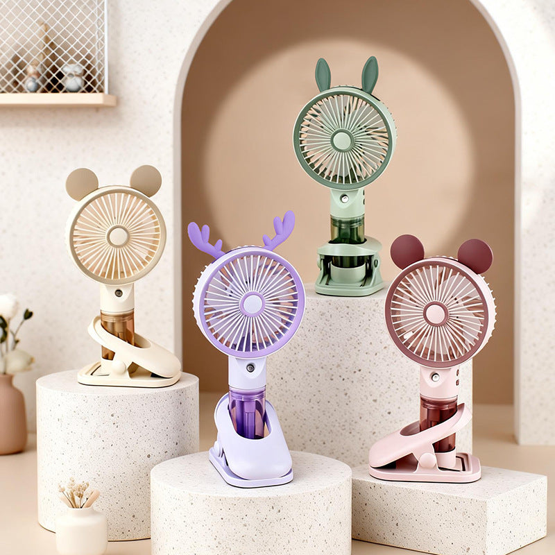 Frauen Tragbarer Mini Ventilator mit Sprühfunktion Brehn