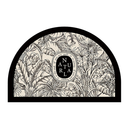 Vintage-inspirierten floral Halbmond-Badmatte