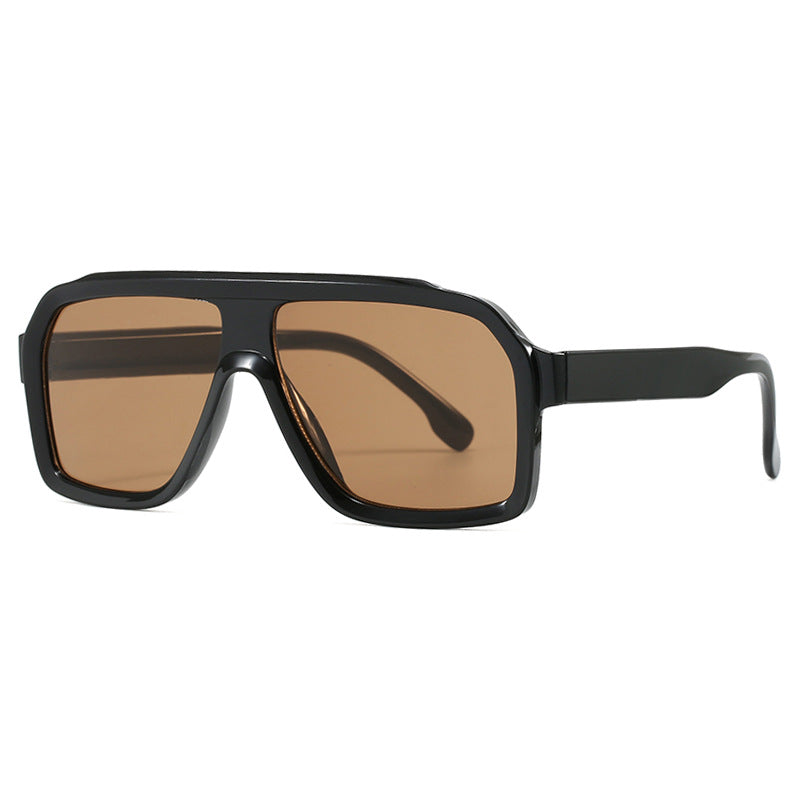 Damen große quadratische Sonnenbrille im modernen Design mit robustem Rahmen Brehn
