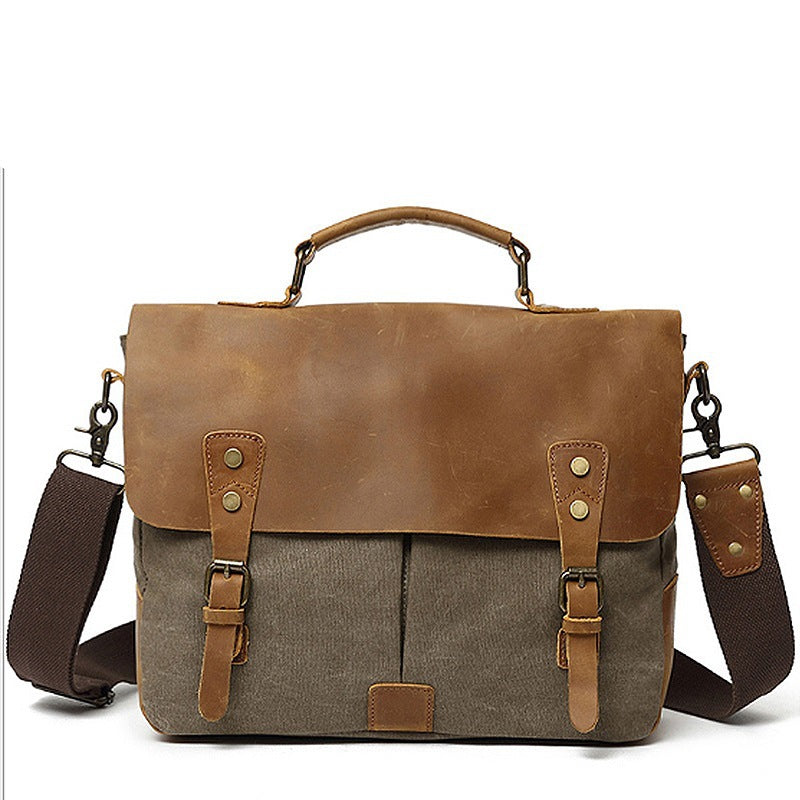 Robuste Aktentasche Aus Strapazierfähigem Canvas und Leder Brehn