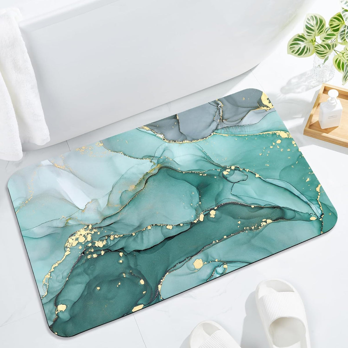 Elegante abstrakte Kunst Badmatte