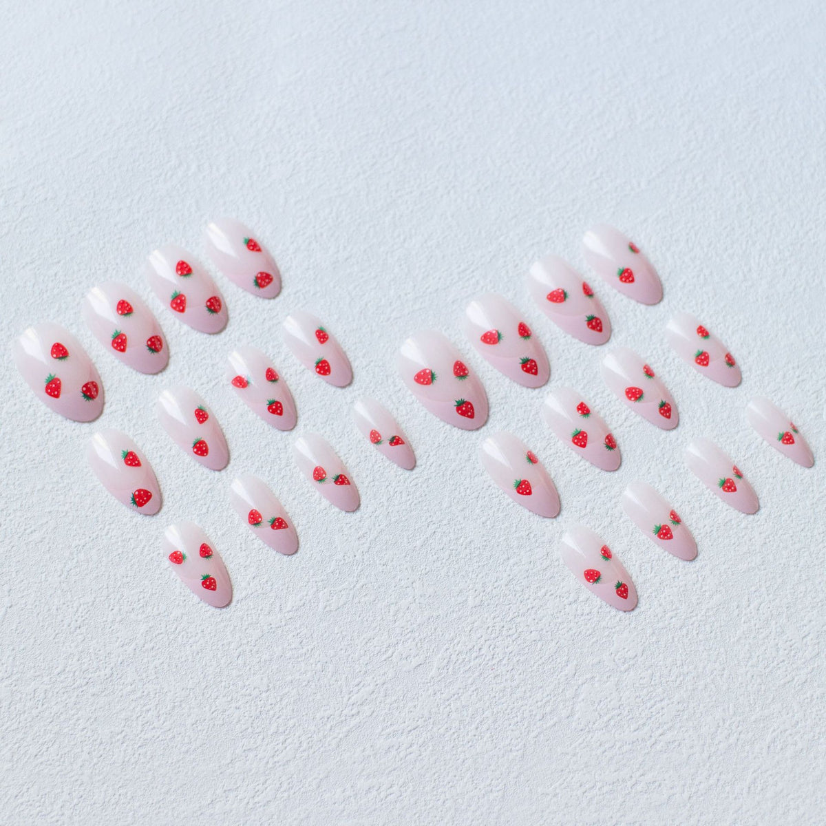 Erdbeer-Themen-Acryl-Nagelkunst-Set