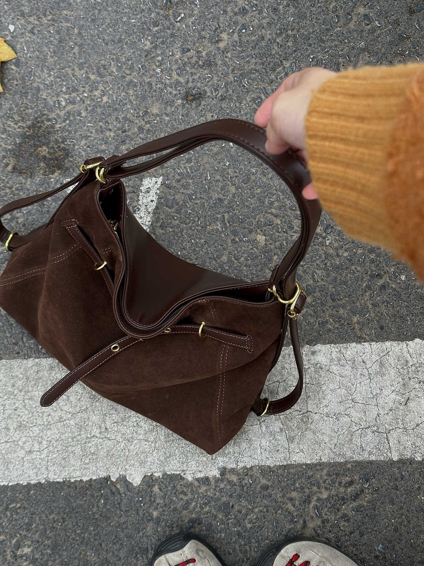 Elegante Wildleder Tote Bag Brehn