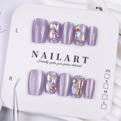 Glitzernde mit Strass verzierte Press-On Nägel Brehn