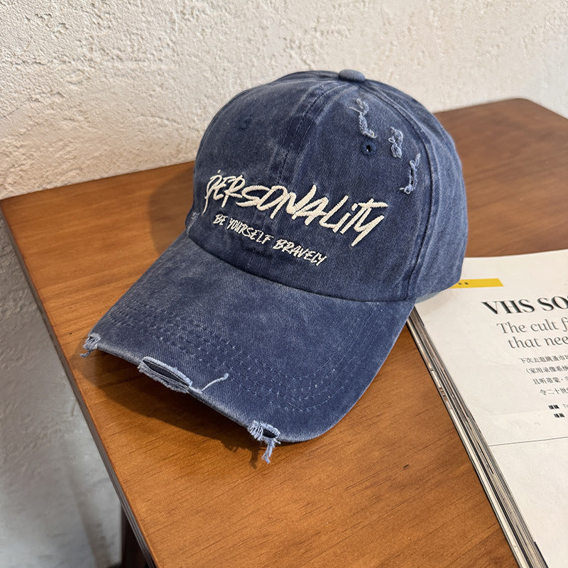 Damen Verwaschene Denim Verstellbare Kappe Brehn